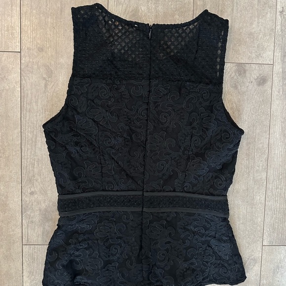 Skies Are Blue Ramilah Peplum Blouse black women’s petite XS - Picture 2 of 16